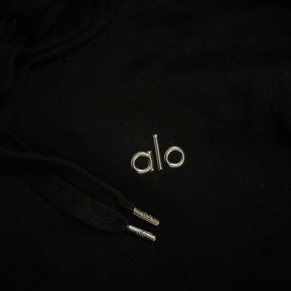 Alo Yoga NWOT Accolade Hoodie Black Size M oversized Unisex - Picture 8 of 10